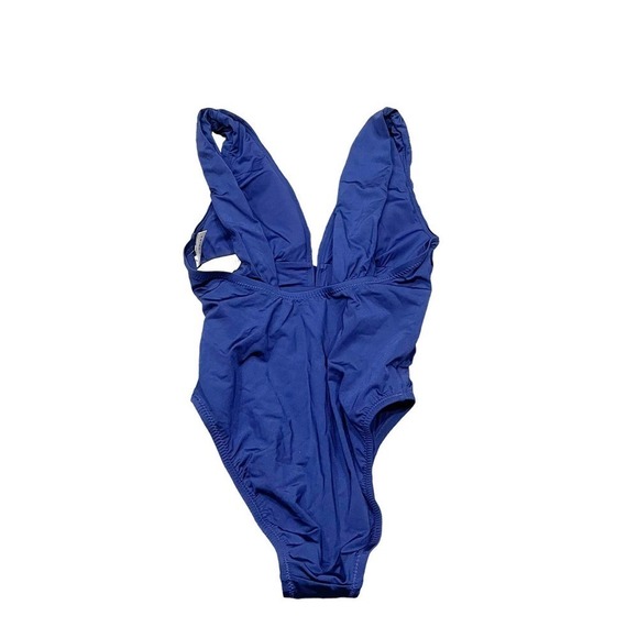 New Trina Turk Ultramarine Plunge Wrap Front One Piece Swimsuit Women's Size 4 - Picture 6 of 12